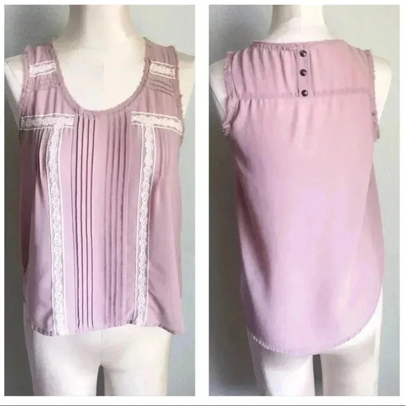 Lush Blush Tank Top with Lace Detail - Picture 2 of 8